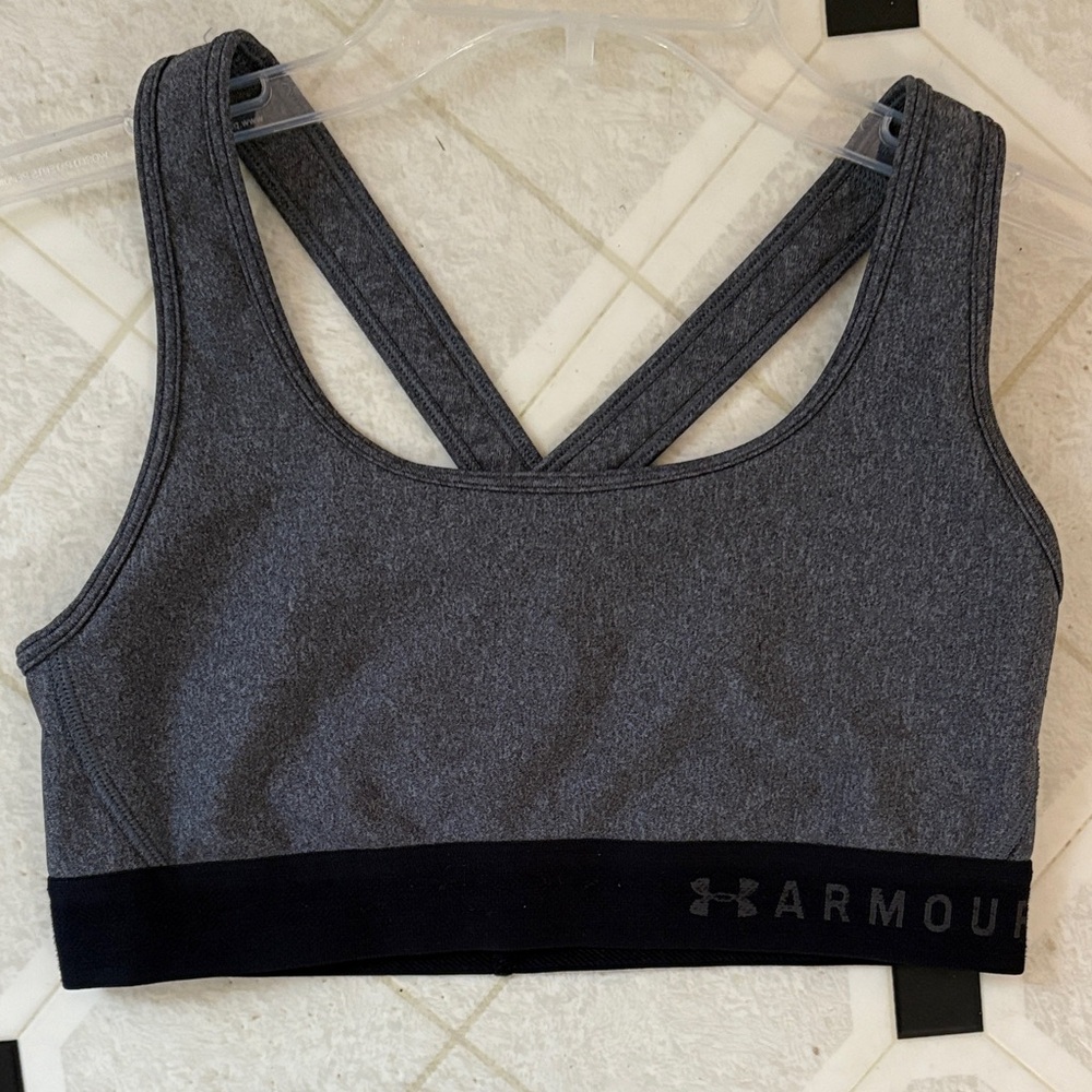 Under Armour Charcoal and Black Sports Bra